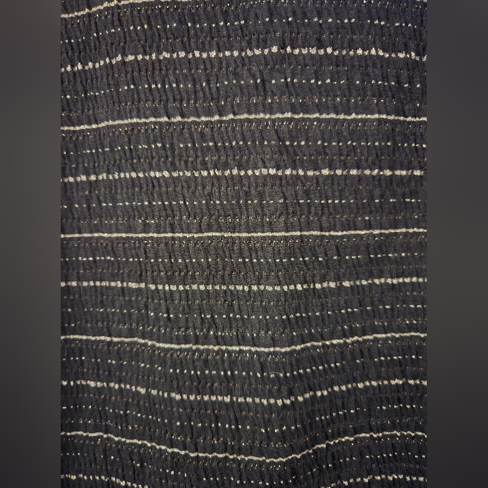 NWT LOFT Black and‎ Gold Striped Top - Picture 3 of 8